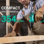 DCA Cordless Drill Set, 354 in-lbs Torque, 3/8" Keyless Chuck, Electric Power Drill with 2.0Ah Battery and Charger,18+1 Position,25-Piece 20V Drill Driver Kit, ADJZ2035 - Image 3