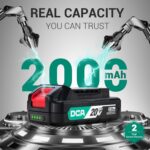 DCA Cordless Drill Set, 354 in-lbs Torque, 3/8" Keyless Chuck, Electric Power Drill with 2.0Ah Battery and Charger,18+1 Position,25-Piece 20V Drill Driver Kit, ADJZ2035 - Image 4