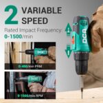 DCA Cordless Drill Set, 354 in-lbs Torque, 3/8" Keyless Chuck, Electric Power Drill with 2.0Ah Battery and Charger,18+1 Position,25-Piece 20V Drill Driver Kit, ADJZ2035 - Image 6