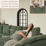EASE MOOSE Oversized Sectional Modular Sofa, Deep Seat Modular Sectional Cloud Couch,Removable Cover,Green - Image 9