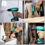 DCA Cordless Drill Set, 354 in-lbs Torque, 3/8" Keyless Chuck, Electric Power Drill with 2.0Ah Battery and Charger,18+1 Position,25-Piece 20V Drill Driver Kit, ADJZ2035 - Image 10
