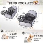 Tailtastic Dog Playpen with Surround Tunnel, Outdoor/Indoor Cat Playpen with Breathable Soft Sides，Tailtastic Cat Enclosure Tent for Small Animals, Portable Cat Tent with Carry Bag (Large) - Image 3