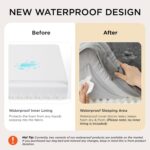 Bedsure Orthopedic Dog Beds Large Sized Dog - Washable Large Dog Cat Bed Waterproof, Comfort Dogs Couch Sofa with Washable Removable Cover, Pet Bed with Nonskid Bottom, Grey, 35" - Image 5