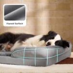 Bedsure Orthopedic Dog Beds Large Sized Dog - Washable Large Dog Cat Bed Waterproof, Comfort Dogs Couch Sofa with Washable Removable Cover, Pet Bed with Nonskid Bottom, Grey, 35" - Image 7