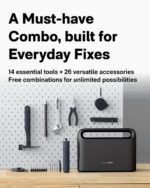 HOTO 40-Piece Tool Kit, Household Essentials Tool Set w/Smart Electric Screwdriver (LED, 3 Torque) + 14 Tools & 26 Accessories | Pro-Grade Compact Organizer for Home, Dorm Repairs, DIY - Image 7