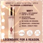 Charlotte Tilbury Airbrush Flawless Setting Spray - Ultra-Fine Hydrating Mist to Prime & Set Makeup Up to 16Hr – Soothes and Blurs Skin, Waterproof, Wedding Makeup - Image 3