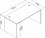 Bush Business Furniture Studio C 60W x 30D Office Desk in Platinum Gray - Image 4