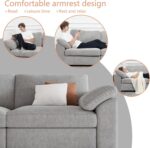 EASE MOOSE Oversized L Shape Sectional Modular Sofa,Wide Deep seat Sectional Sofa,FSC Certified Comfortable Chenille Grey Cloud Modular Sofa - Image 6
