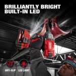 Alloyman Cordless Impact Wrench, 1475Ft-lbs (2000N.m) 1/2 High Torque Brushless Impact Gun, 20V Power Impact Driver, 4000mAh Battery,3 Sockets, Brushless Motor Variable Speeds for Car/Truck RV/Mower - Image 5