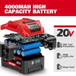 Alloyman Cordless Impact Wrench, 1475Ft-lbs (2000N.m) 1/2 High Torque Brushless Impact Gun, 20V Power Impact Driver, 4000mAh Battery,3 Sockets, Brushless Motor Variable Speeds for Car/Truck RV/Mower - Image 8