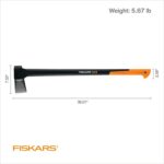 Fiskars X27 Super Splitting Axe, 36" Wood Splitting Axe for Medium to Large Size Logs with Shock-Absorbing Handle, Split Firewood, Forged Steel Blade, Bushcraft Gear and Camping Hatchet - Image 7