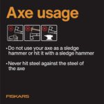 Fiskars X27 Super Splitting Axe, 36" Wood Splitting Axe for Medium to Large Size Logs with Shock-Absorbing Handle, Split Firewood, Forged Steel Blade, Bushcraft Gear and Camping Hatchet - Image 14