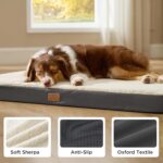 Bedsure Dog Beds Large Sized Dog - Comfy Flat Pet Beds with Removable Washable Cover, Orthopedic Egg Crate Foam Puppy Mat, Suitable for Pet Up to 65 lbs - Image 5