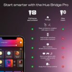 Philips Hue Starter Kit: Bridge Pro + 4 A19 E26 Smart Bulbs, White & Color Ambiance, Dimmable, Smart Light Hub, Works with Apple Home, Alexa, Google, Samsung SmartThings - Image 5