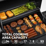 Royal Gourmet CC1830S BBQ Charcoal Grill and Offset Smoker | 823 Square Inch cooking surface, Outdoor for Camping | Black - Image 5