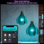 Philips Hue Starter Kit: Bridge Pro + 4 A19 E26 Smart Bulbs, White & Color Ambiance, Dimmable, Smart Light Hub, Works with Apple Home, Alexa, Google, Samsung SmartThings - Image 7
