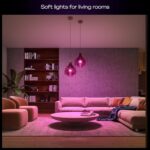 Philips Hue Starter Kit: Bridge Pro + 4 A19 E26 Smart Bulbs, White & Color Ambiance, Dimmable, Smart Light Hub, Works with Apple Home, Alexa, Google, Samsung SmartThings - Image 8