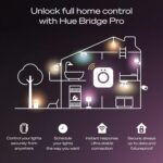 Philips Hue Starter Kit: Bridge Pro + 4 A19 E26 Smart Bulbs, White & Color Ambiance, Dimmable, Smart Light Hub, Works with Apple Home, Alexa, Google, Samsung SmartThings - Image 10