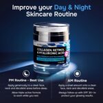 Anti-Aging Face Moisturizer with Retinol, Collagen & Hyaluronic Acid - Moisturizer Face Cream for Women & Men - Visibly Firming & Hydrating Neck Cream - Day & Night Skin Care - 1.7 fl oz - Image 6