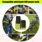 BatPower 2-Pack 40V 6.5Ah Lithium-Ion Replacement Battery and Charger Starter Kit Compatible with Ryobi 40V System, High Capacity Batteries and Charger OP4050A OP401 (3-Piece Set) - Image 5