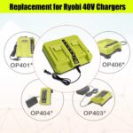 BatPower 2-Pack 40V 6.5Ah Lithium-Ion Replacement Battery and Charger Starter Kit Compatible with Ryobi 40V System, High Capacity Batteries and Charger OP4050A OP401 (3-Piece Set) - Image 6