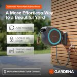 GARDENA Retractable Garden Hose Reel - 115 Feet - Auto Retract Hose Reel with 180° Swivel Wall Mount - Heavy Duty - Integrated Spray Nozzle - 18630 - Image 3