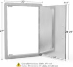 Stanbroil Stainless Steel Single Vertical Access Door, 17 1/4-Inch by 24 1/4-Inch - Image 3