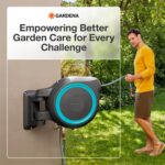 GARDENA Retractable Garden Hose Reel - 115 Feet - Auto Retract Hose Reel with 180° Swivel Wall Mount - Heavy Duty - Integrated Spray Nozzle - 18630 - Image 9