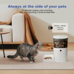ANDOLL HOME Automatic Cat Feeder, 4L Cat Food Dispenser with 10s Voice Recorder, Pet Feeder up to 8 Meals per Day, Timed Dog Feeder with Dry Food Sealed Ring - Image 7