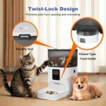 ANDOLL HOME Automatic Cat Feeder, 4L Cat Food Dispenser with 10s Voice Recorder, Pet Feeder up to 8 Meals per Day, Timed Dog Feeder with Dry Food Sealed Ring - Image 10