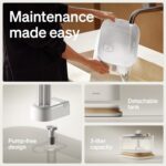 PETLIBRO Upgrade Cat Water Fountain, Cordless Cat Fountain Battery Operated, App Monitoring 3L/101oz Dockstream 2 Pet Water Fountain with Stainless Steel Tray, 5GHz WiFi Dog Water Bowl Dispenser - Image 4