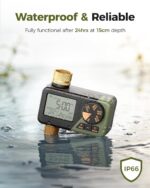 Diivoo Brass Sprinkler Timer, IP66 Waterproof Programmable Hose Timers for Watering with Large Display, Rain Delay & Manual Mode for Outdoor Automatic Irrigation of Garden, Lawn, Yard - Image 5