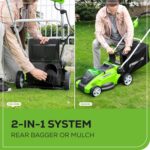 Greenworks 40V 16" (Push) Cordless Lawn Mower, 4.0Ah Battery (1/3 Acre, Push Button Start, Compatible with 75+ Tools) - Image 8