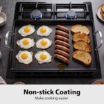 Utheer 25" x 16" Pre-Seasoned Nonstick Cast Iron Griddle for Gas & Charcoal Grills – Universal Flat Top with Grease Groove, Reinforced Ridges & High Sidewalls, Great for Parties, Camping & Tailgating - Image 5