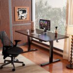 ErGear Height Adjustable Electric Standing Desk, 48 x 24 Inches Sit Stand up Desk, Memory Computer Home Office Desk, Black - Image 3