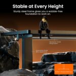 ErGear Height Adjustable Electric Standing Desk, 48 x 24 Inches Sit Stand up Desk, Memory Computer Home Office Desk, Black - Image 6