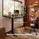 ErGear Height Adjustable Electric Standing Desk, 48 x 24 Inches Sit Stand up Desk, Memory Computer Home Office Desk, Black - Image 10