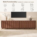 Oak&Sparrow Mid Century Modern Dresser for Bedroom, Walnut 9 Drawer Dresser with Arched Front, 63'' Wide Chest of Drawers Wood Storage Organizer for Living Room - Image 8