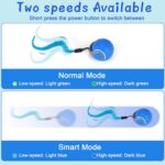 BABORUI Interactive Cat Toy Ball - Automatic Interactive Cat Toys for Indoor Cats with 3 Tails, 2 Speeds Rechargeable Cat Enrichment Toys for Small/Medium/Large Cats to Keep Them Busy(Blue) - Image 5