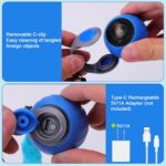 BABORUI Interactive Cat Toy Ball - Automatic Interactive Cat Toys for Indoor Cats with 3 Tails, 2 Speeds Rechargeable Cat Enrichment Toys for Small/Medium/Large Cats to Keep Them Busy(Blue) - Image 8