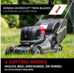 Honda HRX-BE 21-Inch Walk Behind 12 AH Battery Powered Lawn Mower with 2 Battery Bays, Variable Speed Self Propelled Lawn Mower with 2.2 Bushel Capacity, Easy-Off Grass Bag (HRX217YXBEXA6) - Image 5