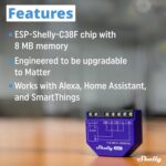 Shelly Dimmer 0/1-10V PM Gen3 | WiFi Smart Dimming with Power Monitoring | Home Automation | Compatible with Alexa & Google Home | iOS Android App | No Hub Required - Image 5
