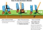 Grampa's Weeder - The Original Stand Up Weed Puller Tool with Long Handle - Made with Real Bamboo & 4-Claw Steel Head Design - Easily Remove Weeds Without Bending, Pulling, or Kneeling. - Image 7