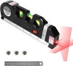 Laser Level Line Tool, Multipurpose Laser Level Kit Standard Cross Line Laser leveler Beam Tool with Metric Rulers 8ft/2.5M for Picture Hanging cabinets Tile Walls by AikTryee. - Image 9