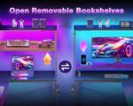 ODK 53 Inch L Shaped Gaming Desk with LED Lighting, Reversible Desk with Power Outlets, Cornor Computer Table with Storage Shelves & Bag & Iron Hook, Home Office Table for Writing, Study, Black - Image 8