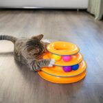 Catstages Tower of Tracks Cat Toy – 3-Level Track Tower with 6 Balls, Interactive Cat Toy for Indoor Enrichment - Image 8