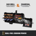 Oklahoma Joe's Canyon Combo Dual Fuel 3-Burner Propane Gas and Charcoal Smoker and Grill with 1031 sq. in. Cooking Area in Black - Image 5