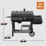 Oklahoma Joe's Canyon Combo Dual Fuel 3-Burner Propane Gas and Charcoal Smoker and Grill with 1031 sq. in. Cooking Area in Black - Image 10
