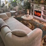 Acanva Luxury Modern Tight Curved Back Velvet Sofa, Minimalist Style Comfy Couch for Living Room Apartment, 3 Seater, Cream - Image 10