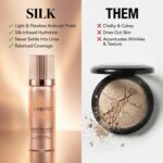 LUMINESS Silk Airbrush Spray Foundation & Buffing Brush Kit – Full Coverage Foundation & Dual-Sided Buffing Brush - Buildable Coverage, Anti-Aging Formula Hydrates & Moisturizes (Shade - Medium) - Image 7